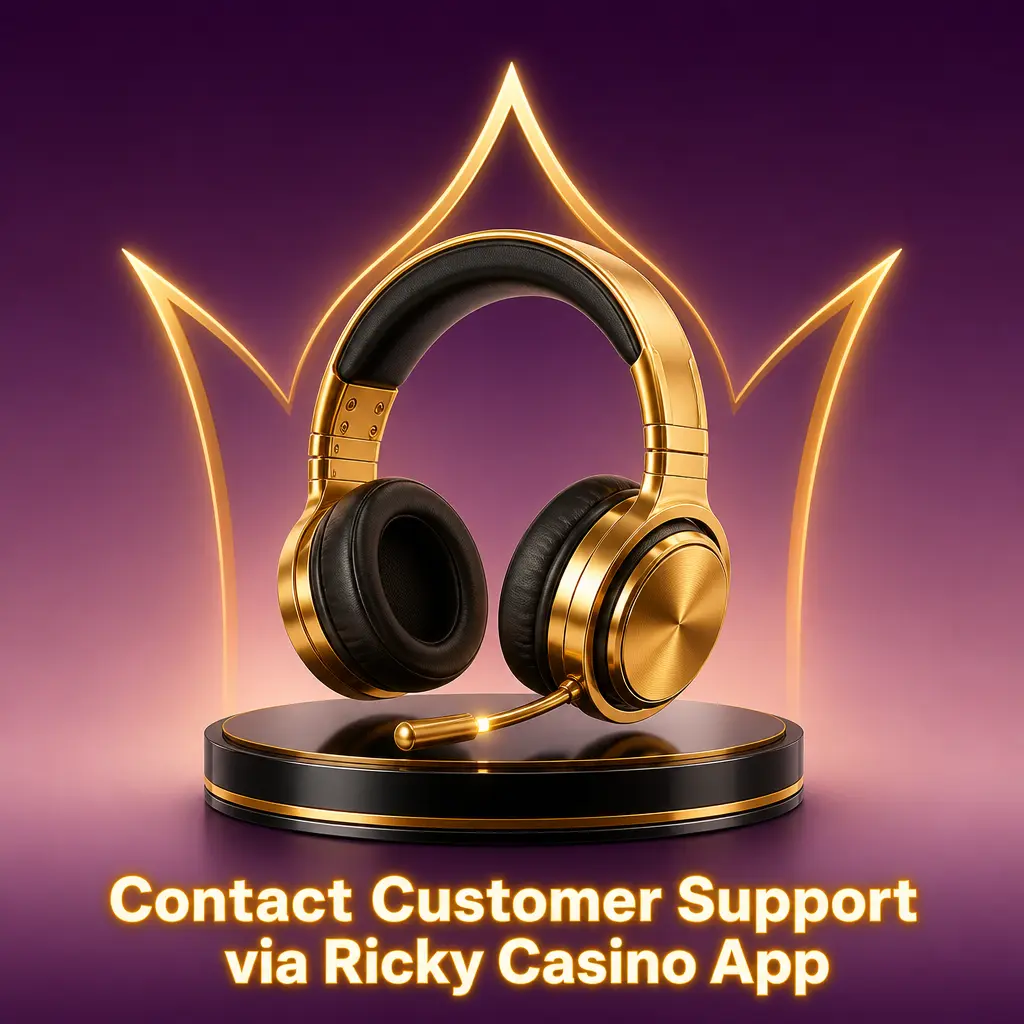 Contact Customer Support via Ricky Casino App