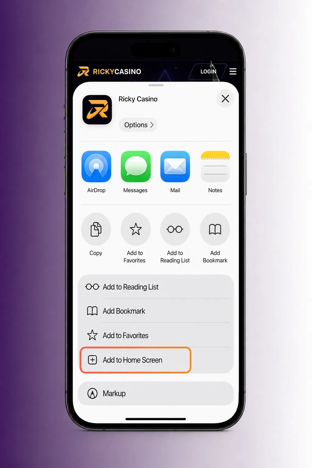 How to Download and Install Ricky Casino App for iOS Step 3