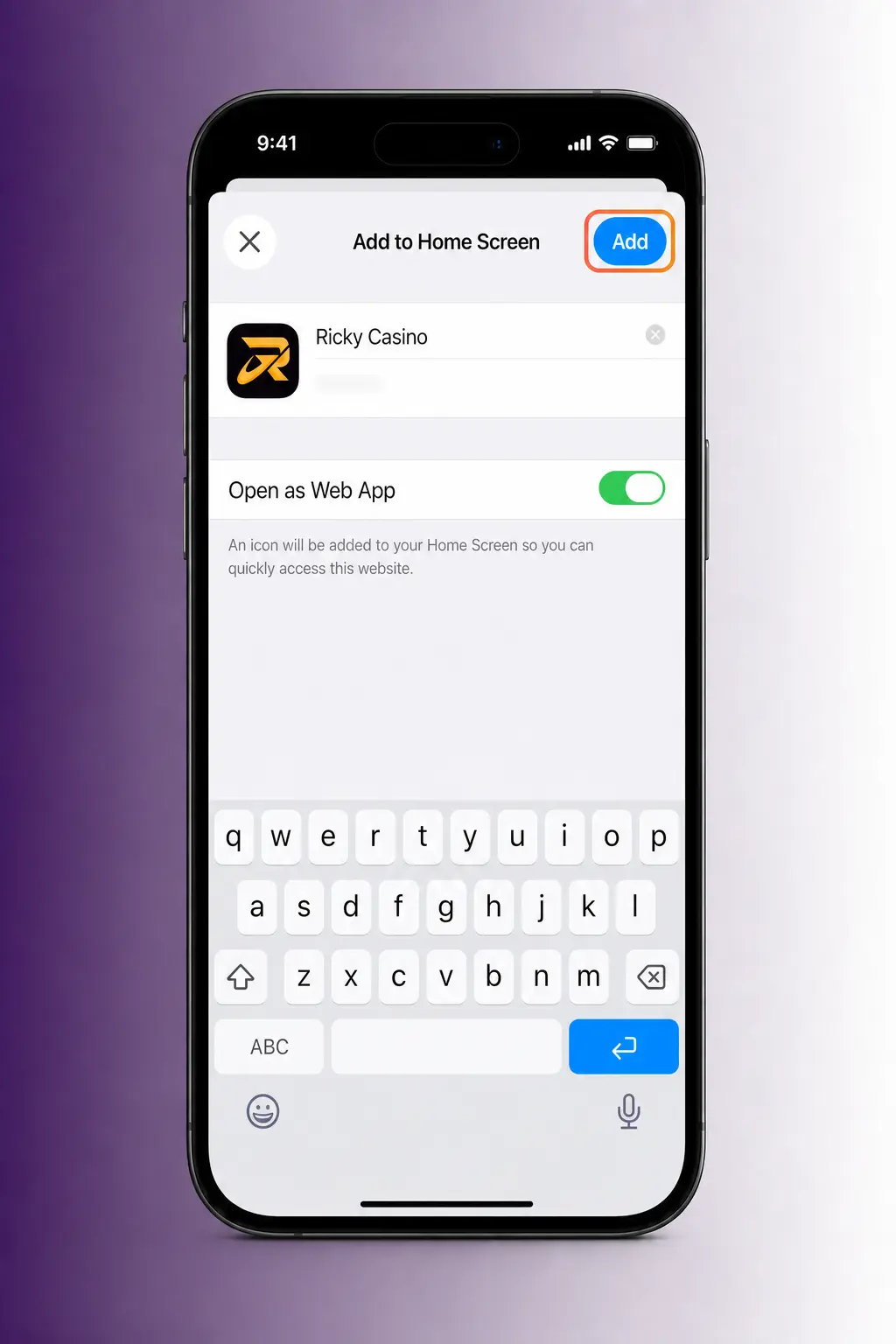 How to Download and Install Ricky Casino App for iOS Step 4