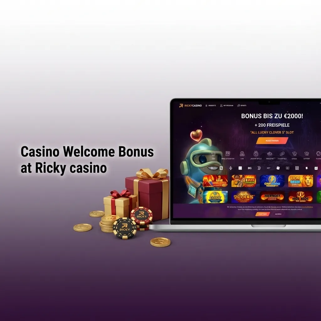 Ricky Casino welcome bonus banner showing AU$7,500 / 2,400 USDT and 550 free spins for new Australian players