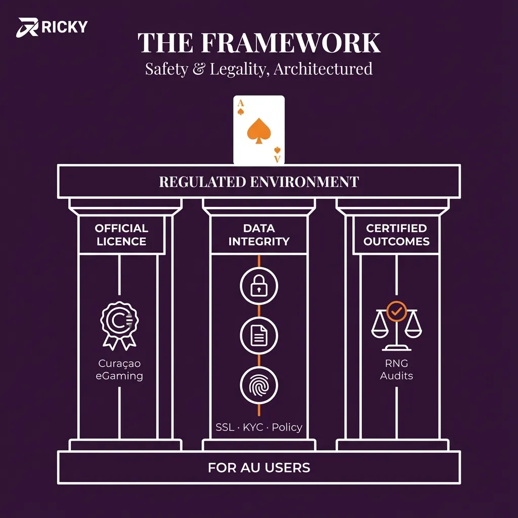 Is Ricky Casino safe and legal in Australia? License and security explained