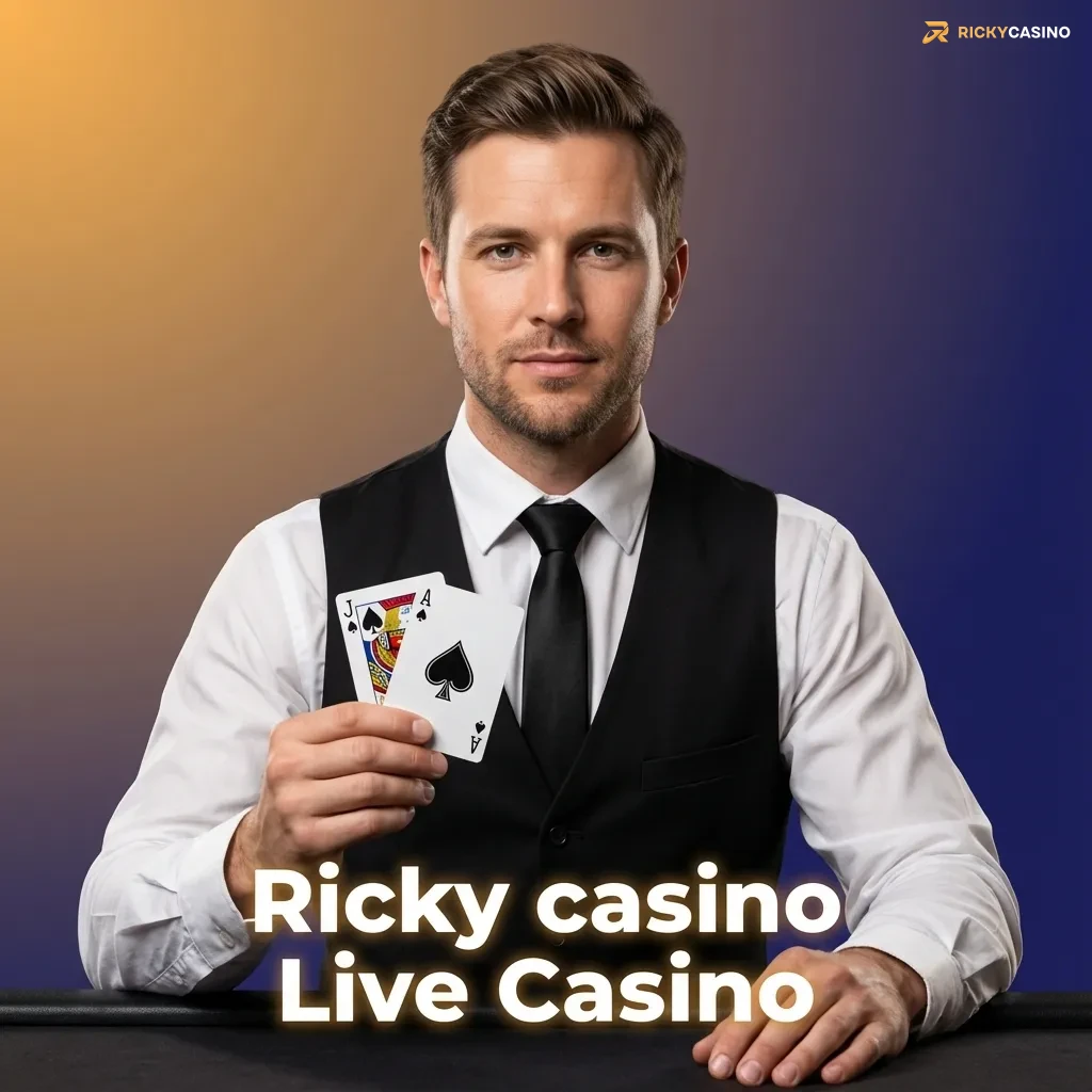 Ricky Casino live lobby with real dealers hosting roulette, blackjack, baccarat and game shows on streamed tables