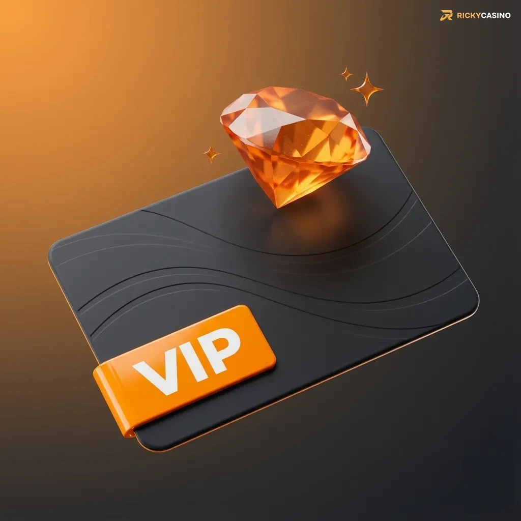 Ricky Casino loyalty tiers chart showing Bronze to Diamond levels with points requirements and rewards like cashback and VIP support