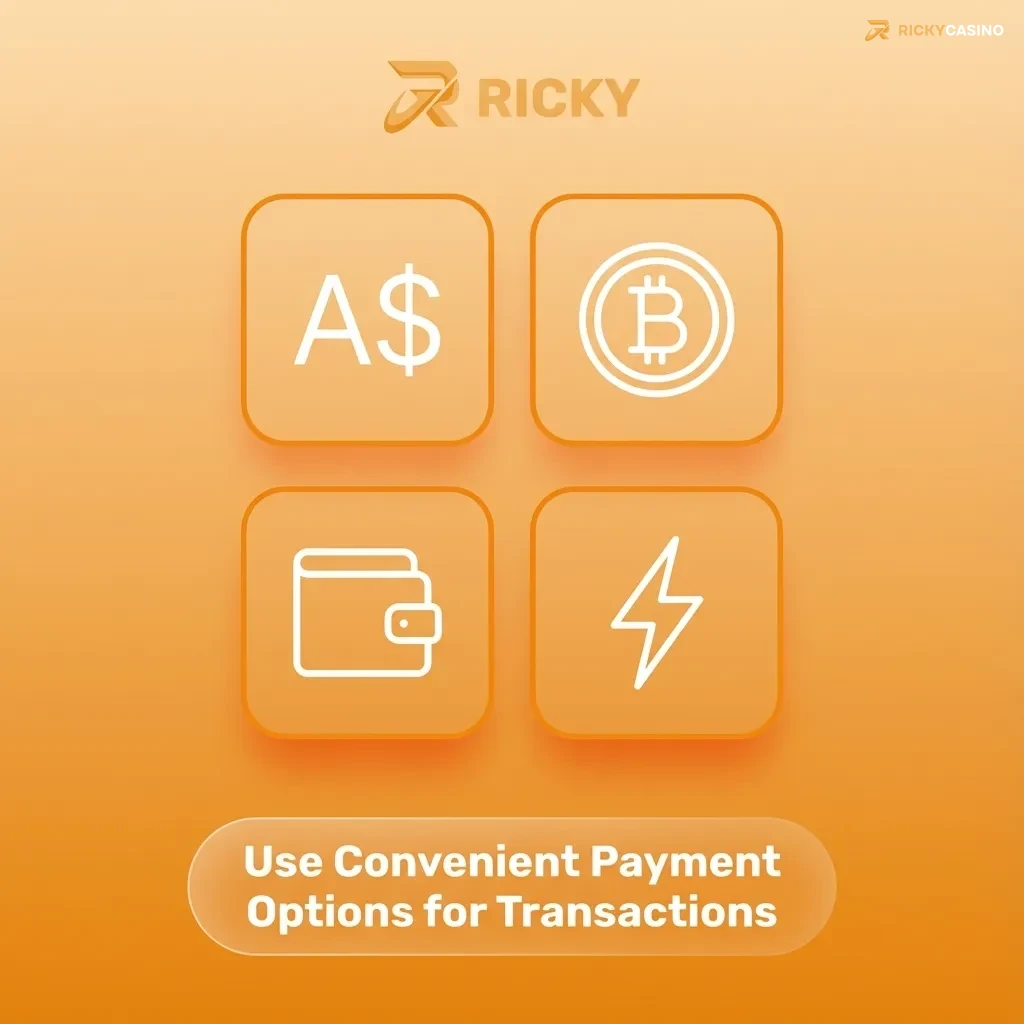 Icons of cards, bank, e‑wallets, and Bitcoin promoting secure, flexible payment options at an online casino